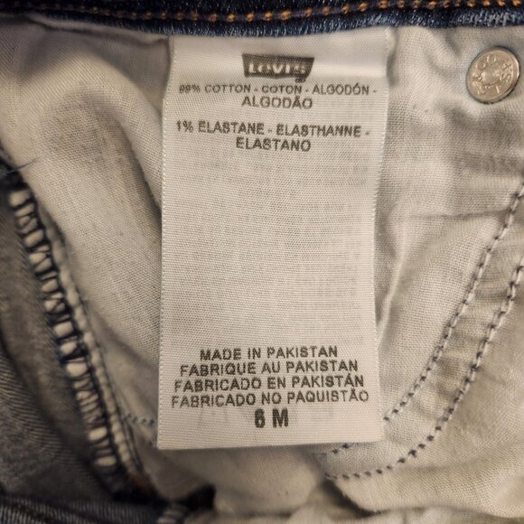 Levis 515 Boot Cut Jeans Blue Medium Wash Denim Button Pockets Womens 6M EUC - Picture 13 of 16